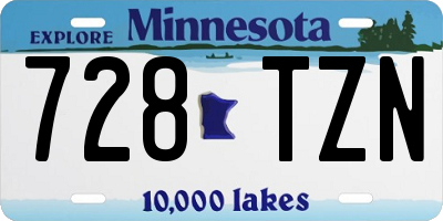 MN license plate 728TZN