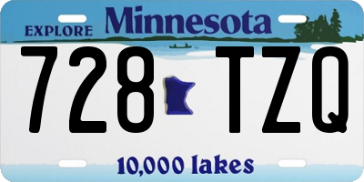 MN license plate 728TZQ