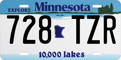 MN license plate 728TZR