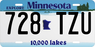 MN license plate 728TZU
