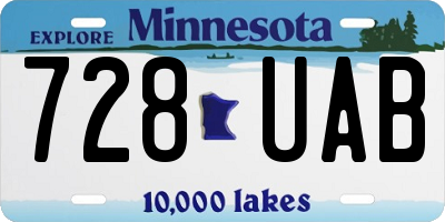 MN license plate 728UAB