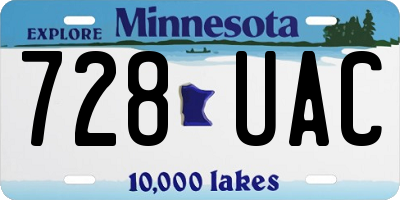 MN license plate 728UAC