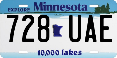 MN license plate 728UAE