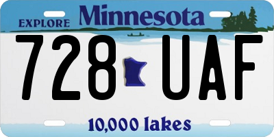 MN license plate 728UAF