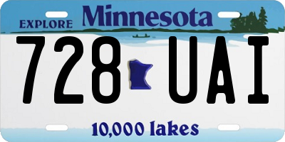MN license plate 728UAI