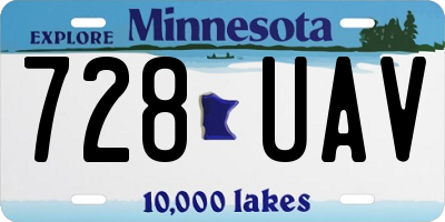 MN license plate 728UAV