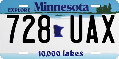 MN license plate 728UAX