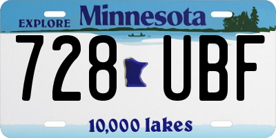MN license plate 728UBF