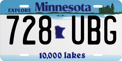 MN license plate 728UBG