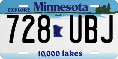 MN license plate 728UBJ