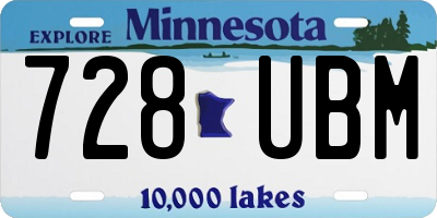 MN license plate 728UBM