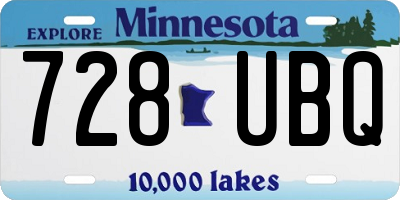 MN license plate 728UBQ