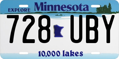 MN license plate 728UBY