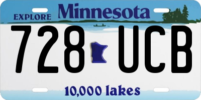 MN license plate 728UCB