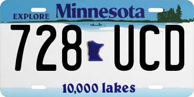 MN license plate 728UCD