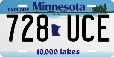 MN license plate 728UCE