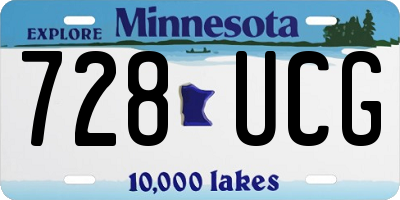 MN license plate 728UCG