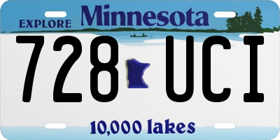 MN license plate 728UCI