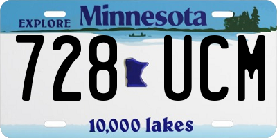MN license plate 728UCM
