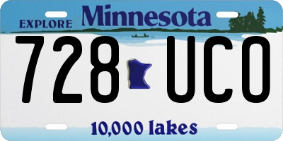 MN license plate 728UCO