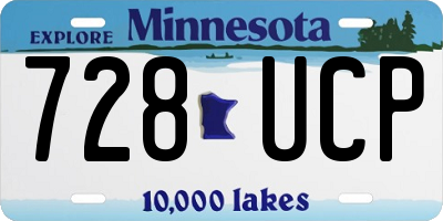 MN license plate 728UCP