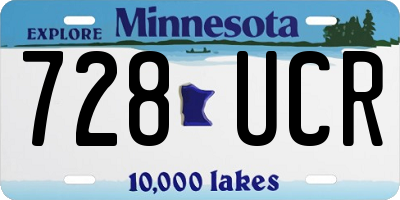 MN license plate 728UCR