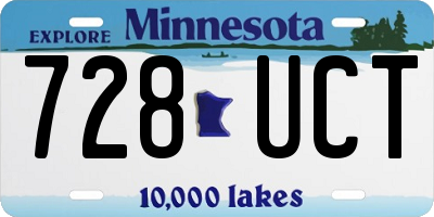 MN license plate 728UCT