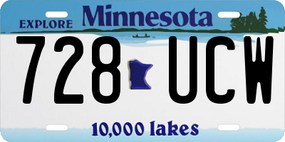 MN license plate 728UCW