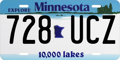 MN license plate 728UCZ