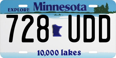 MN license plate 728UDD