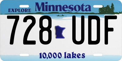 MN license plate 728UDF