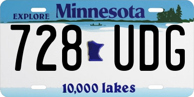 MN license plate 728UDG