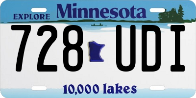 MN license plate 728UDI