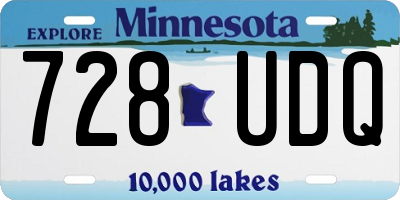 MN license plate 728UDQ