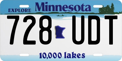 MN license plate 728UDT