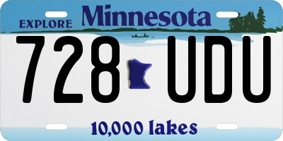 MN license plate 728UDU