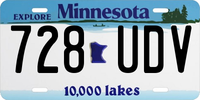 MN license plate 728UDV