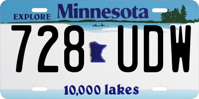 MN license plate 728UDW