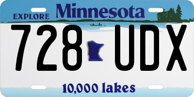 MN license plate 728UDX