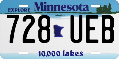 MN license plate 728UEB