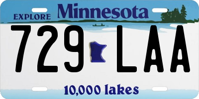 MN license plate 729LAA