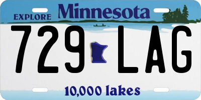 MN license plate 729LAG