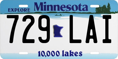 MN license plate 729LAI