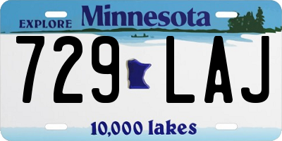 MN license plate 729LAJ