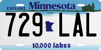 MN license plate 729LAL