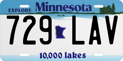 MN license plate 729LAV