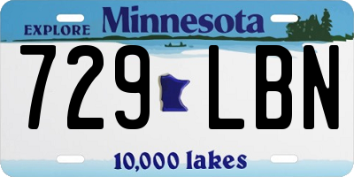 MN license plate 729LBN