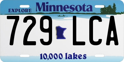 MN license plate 729LCA