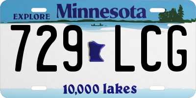 MN license plate 729LCG