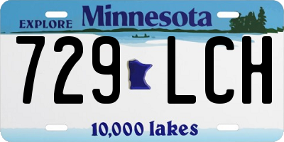 MN license plate 729LCH